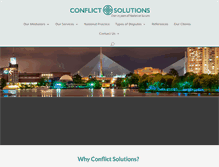 Tablet Screenshot of conflictsolutionsinc.com